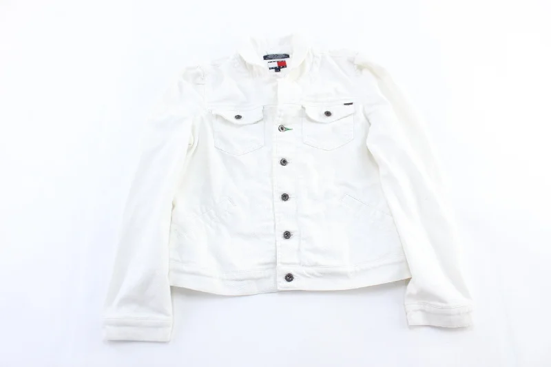 Girls Tommy Jeans White Denim Jacket
